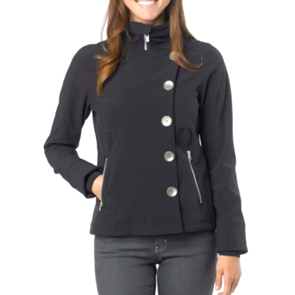 PRANA Soft Shell Jacket Martina Jacket Women’s Size XS Black Preppy Urban Chic